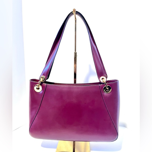 Roberta Di Camerino NWT Burgundy Leather Shoulder Purse - Picture 6 of 10